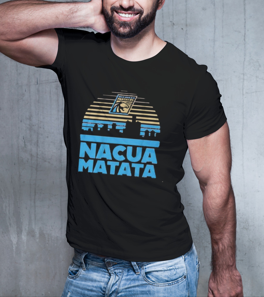 Nacua Matata Michigan Panthers Skyline Lion Icon T-Shirt