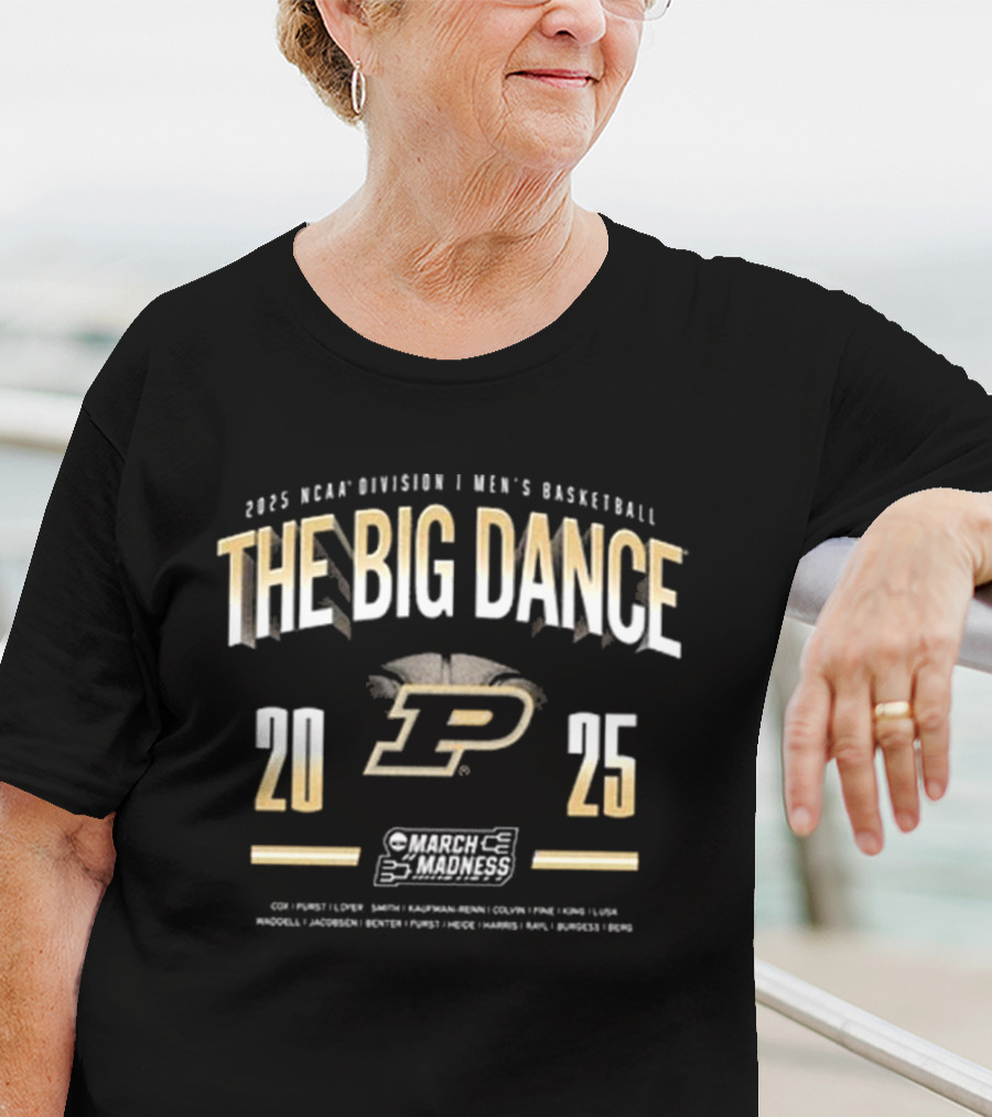 Purdue Boilermakers 2025 NCAA Men's Basketball The Big Dance T-Shirt