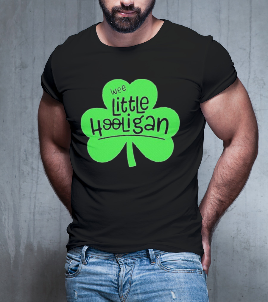 Wee Little Hooligan St Patricks Day Shamrock T-Shirt