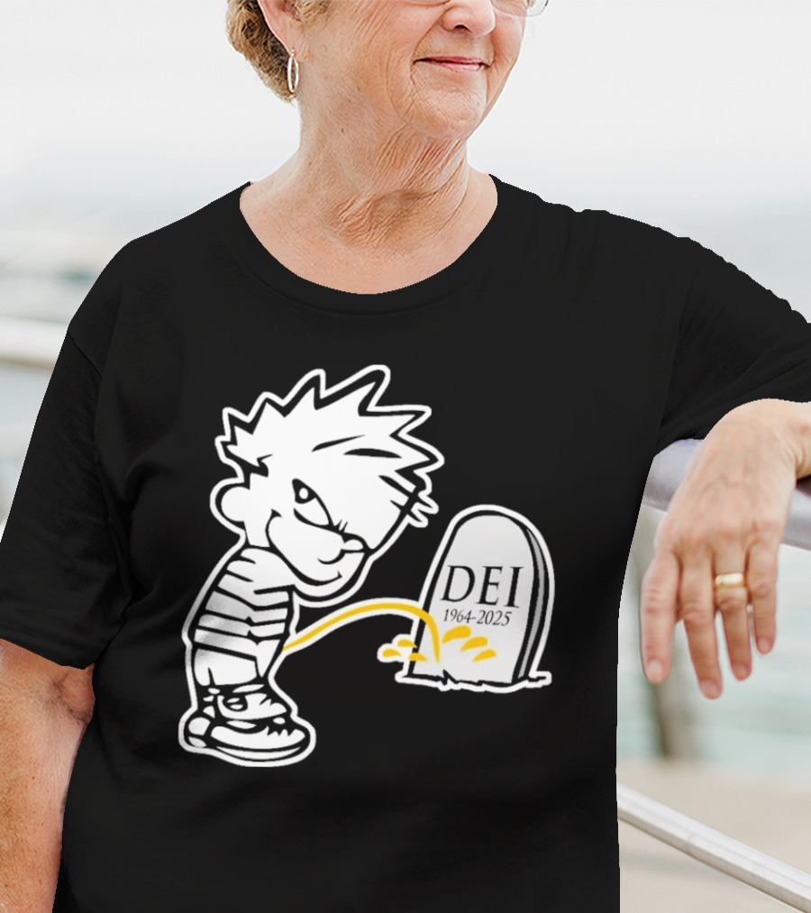 RIP DEI 1964-2025 Comic Tribute With Cartoon Character T-Shirt