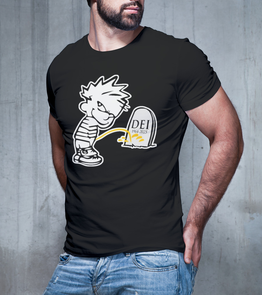 RIP DEI 1964-2025 Comic Tribute With Cartoon Character T-Shirt