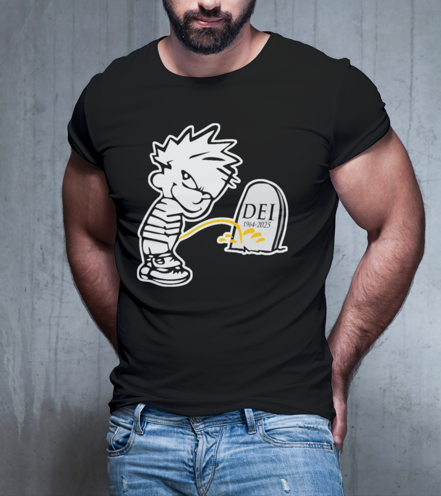 RIP DEI 1964-2025 Comic Tribute With Cartoon Character T-Shirt