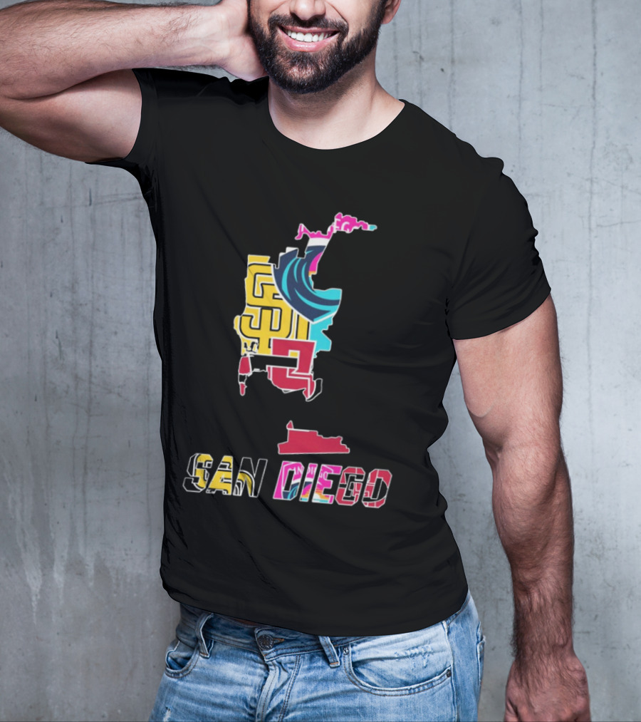 San Diego Padres Aztecs Wave Sports Team T-Shirt
