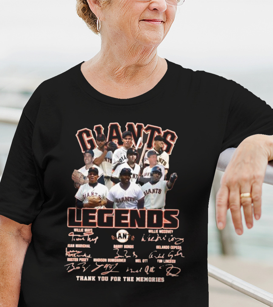 San Francisco Giants Legends Thank You For The Memories Signatures 2025 T-Shirt