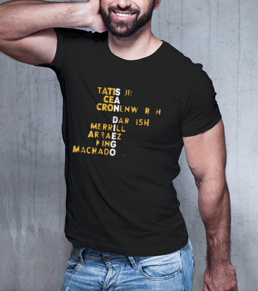 San Diego 2025 Tatis Jr Machado Darvish Merrill Arraez Cronenworth Engel黄 T-Shirt