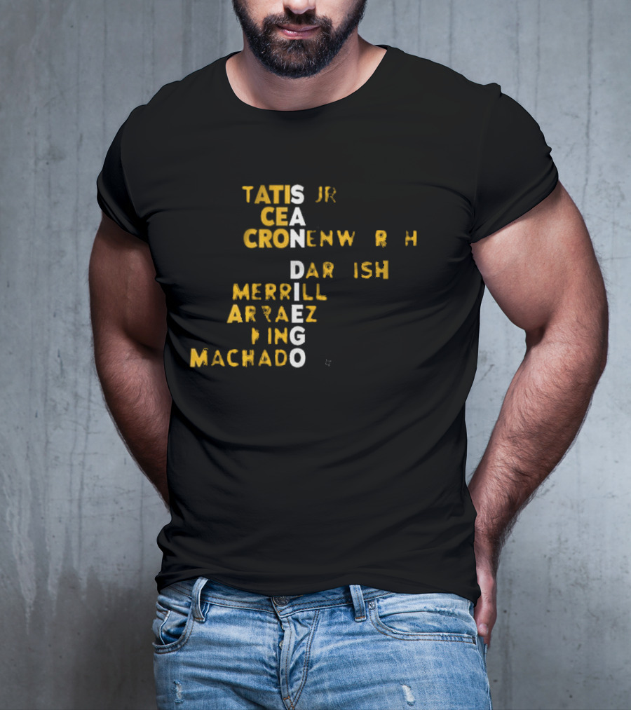 San Diego 2025 Tatis Jr Machado Darvish Merrill Arraez Cronenworth Engel黄 T-Shirt