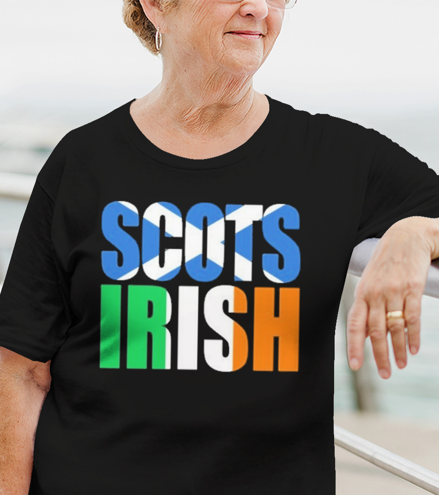 Scots Irish Flag Scottish Saltire Irish Tricolor T-Shirt
