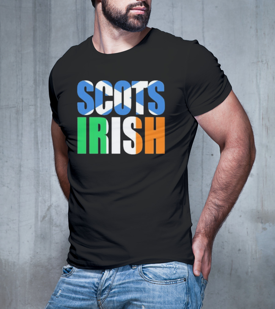 Scots Irish Flag Scottish Saltire Irish Tricolor T-Shirt