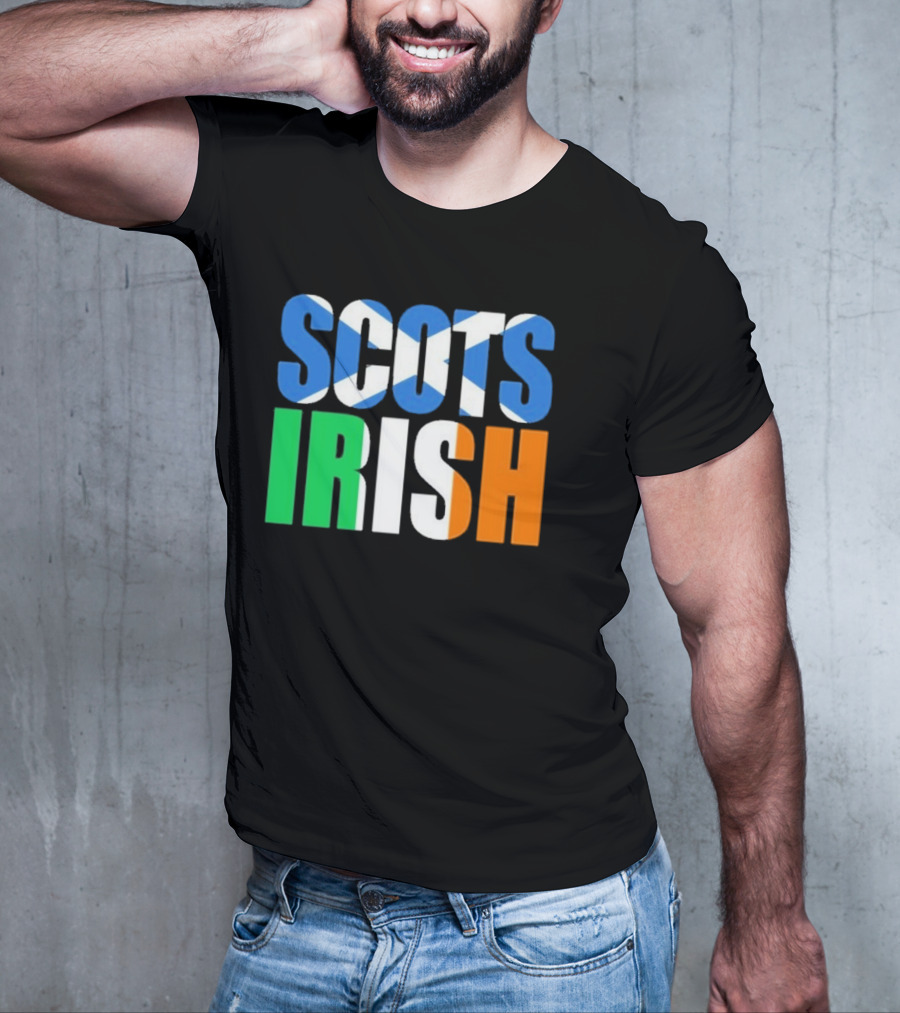 Scots Irish Flag Scottish Saltire Irish Tricolor T-Shirt