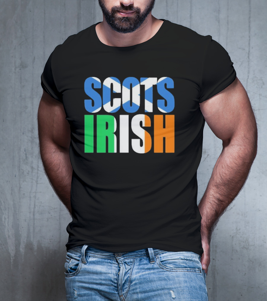 Scots Irish Flag Scottish Saltire Irish Tricolor T-Shirt