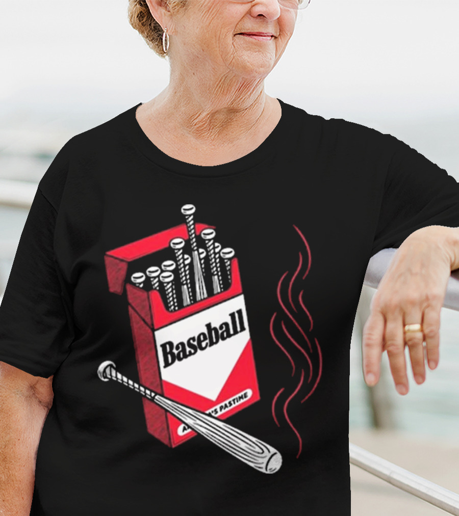 Smoking Barrels Baseball Parody Pack With Bats And Steam Imagery T-Shirt