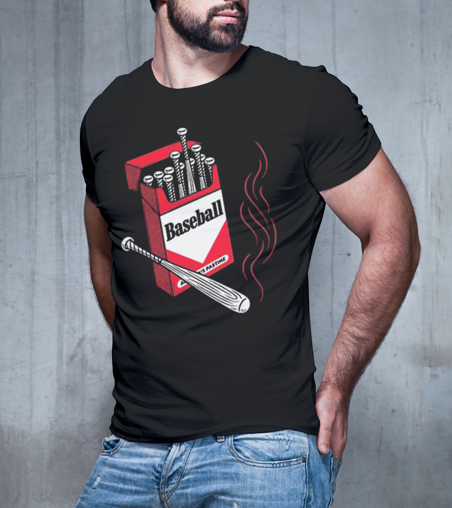 Smoking Barrels Baseball Parody Pack With Bats And Steam Imagery T-Shirt