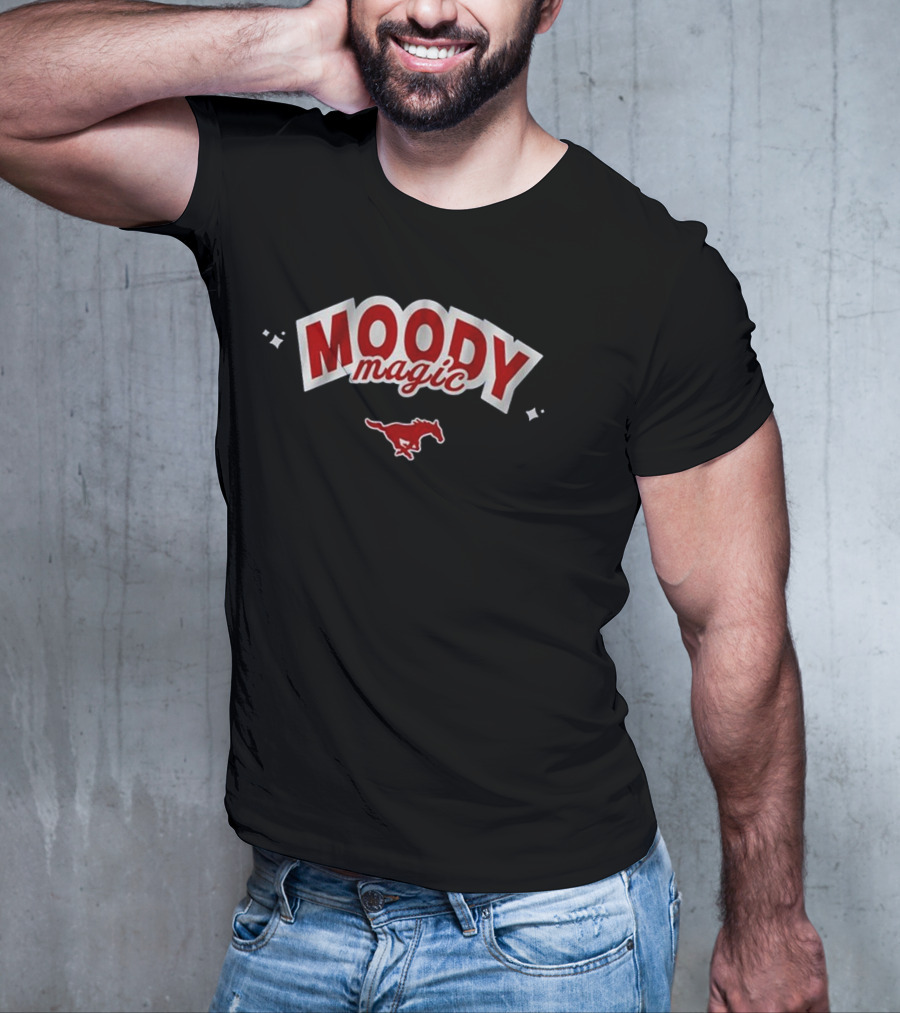 Moody Magic SMU Volleyball Mustang Icon T-Shirt