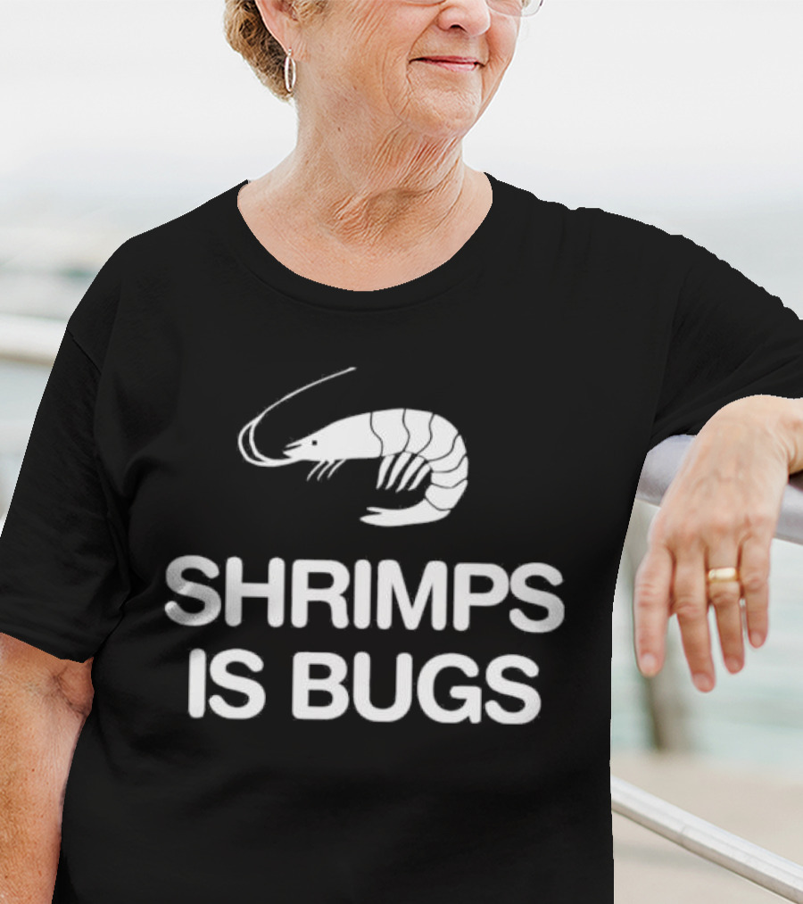 Shrimps Is Bugs Retro Crustacean Statement T-Shirt