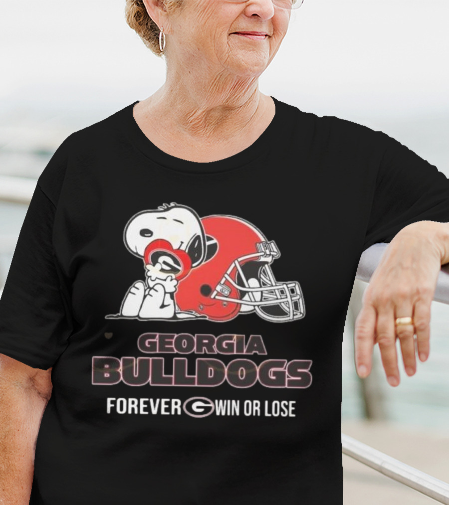 Georgia Bulldogs Snoopy Forever Win Or Lose T-Shirt