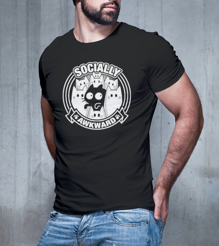 Socially Awkward Cat Misfit Kittens T-Shirt