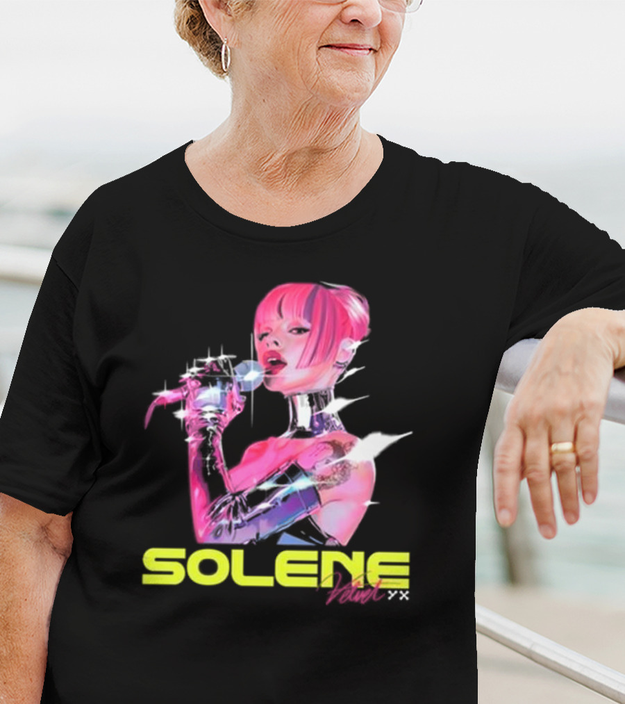 Solene Velvet Wave 2 Neon Portrait T-Shirt
