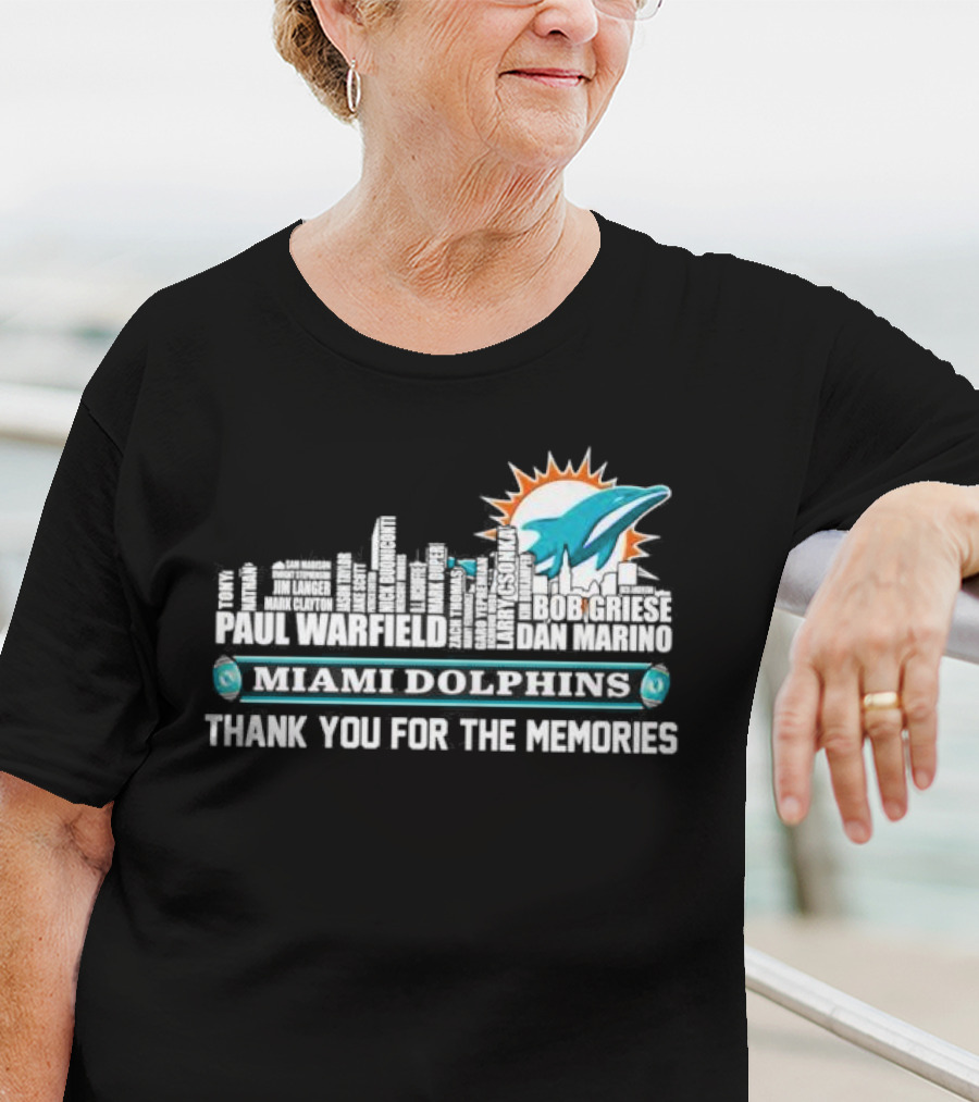 Skyline Miami Dolphins Limited Edition Thank You For The Memories T-Shirt