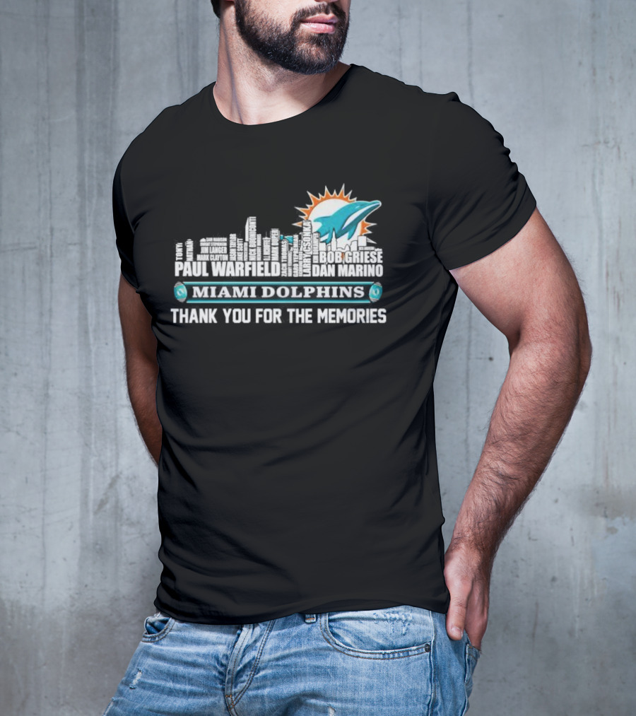 Skyline Miami Dolphins Limited Edition Thank You For The Memories T-Shirt