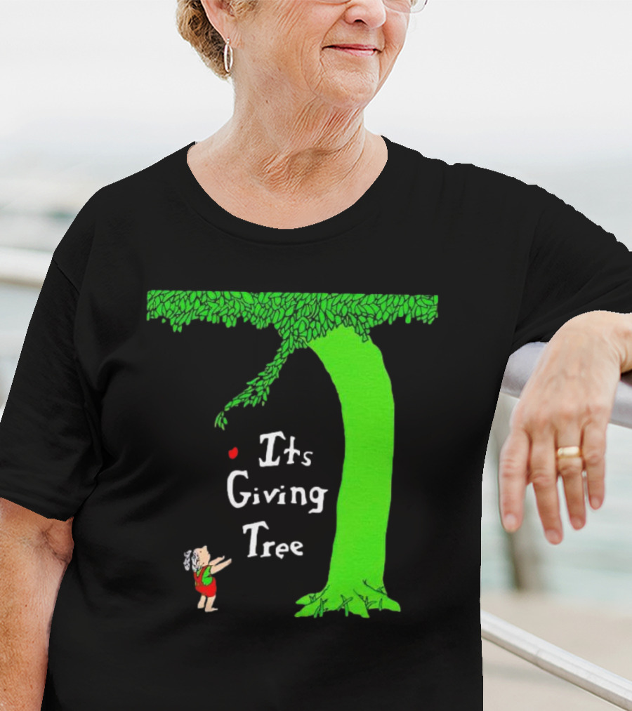 Its Giving Tree With Child And Green Tree T-Shirt
