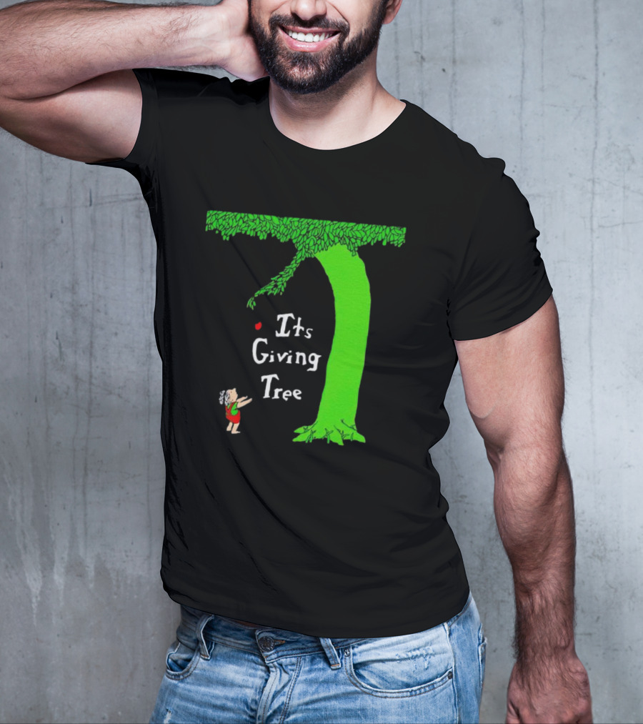 Its Giving Tree With Child And Green Tree T-Shirt