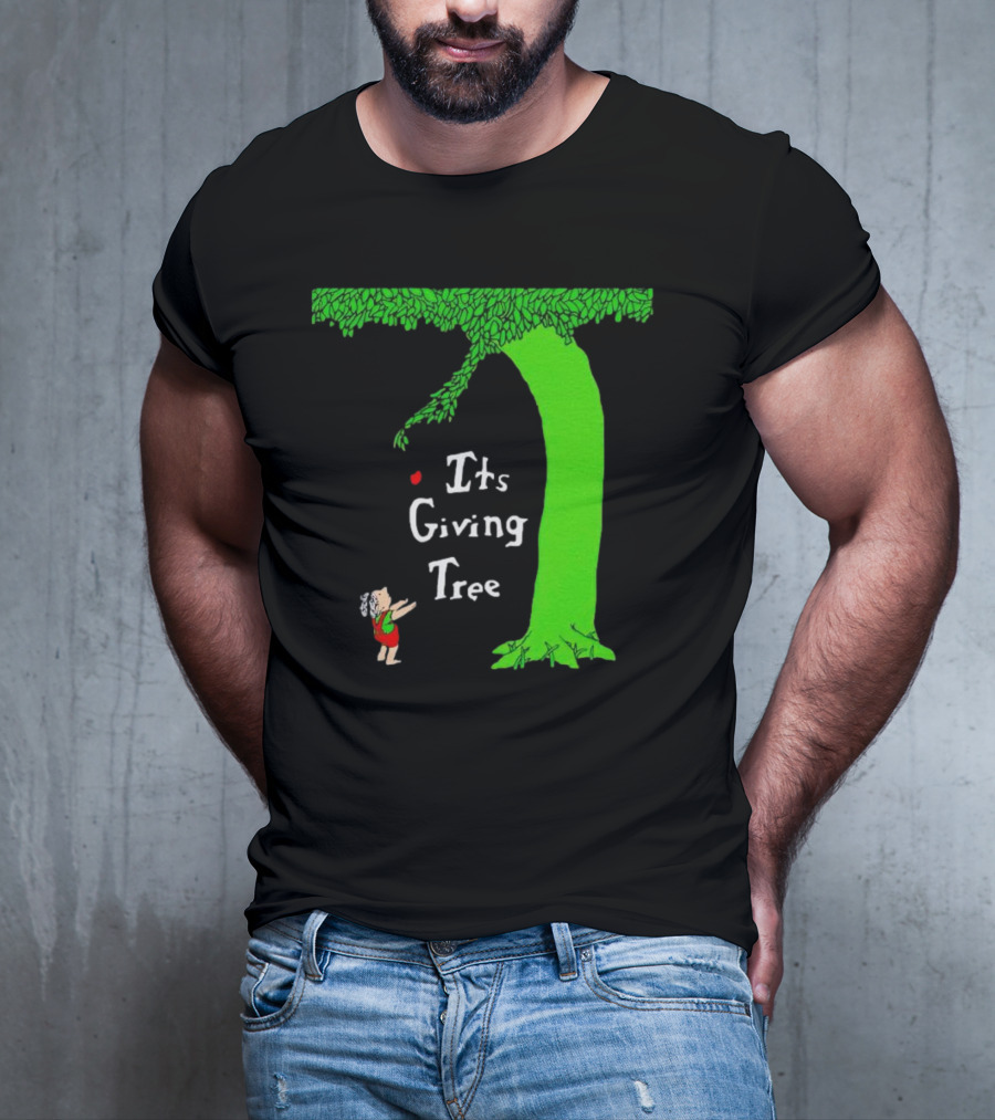 Its Giving Tree With Child And Green Tree T-Shirt