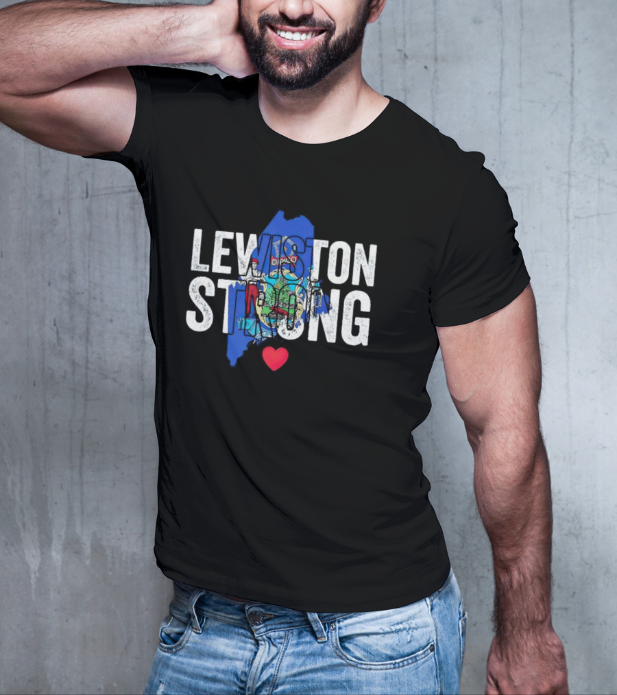Lewiston Strong Maine Heart T-Shirt