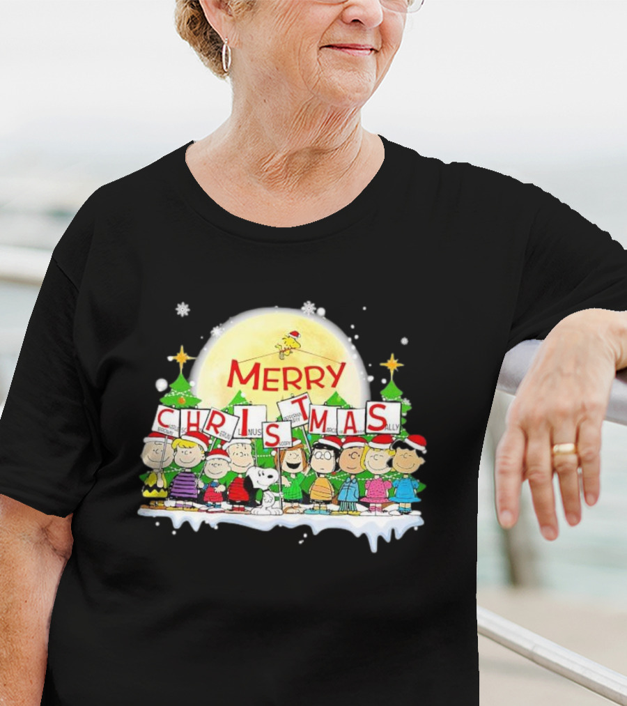 Peanuts Characters Merry Christmas T-Shirt