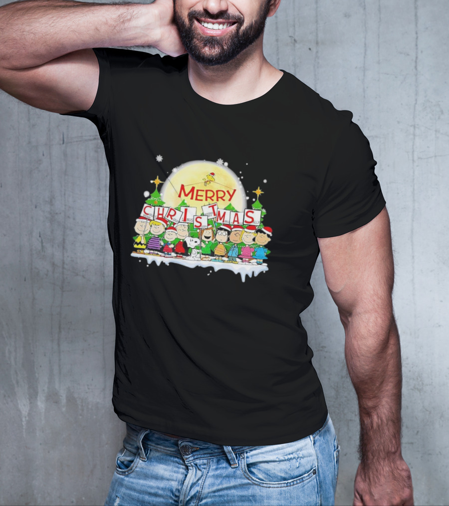 Peanuts Characters Merry Christmas T-Shirt