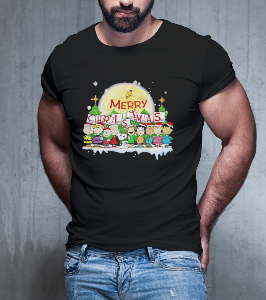 Peanuts Characters Merry Christmas T-Shirt