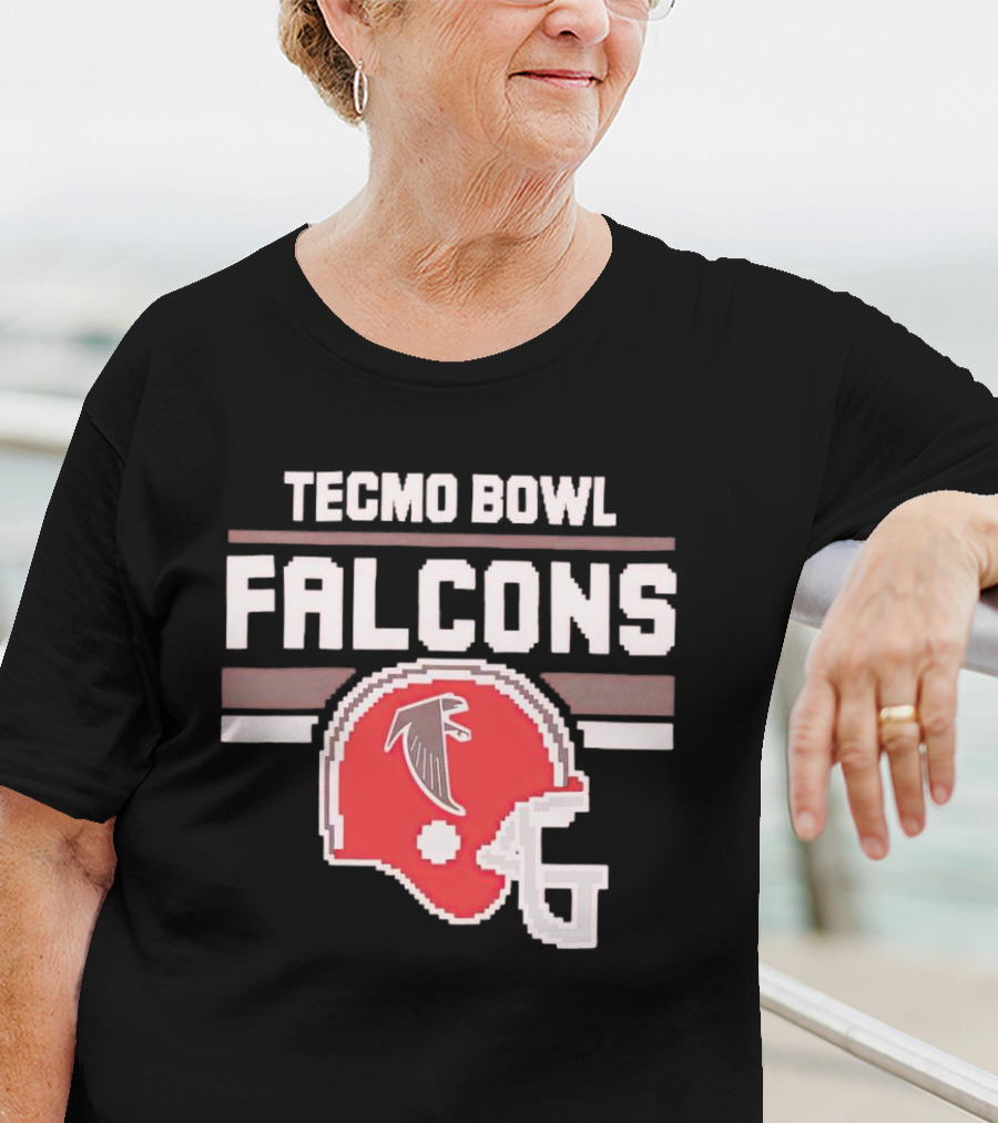 Tecmo Bowl Falcons Helmet Retro Atlanta Football T-Shirt