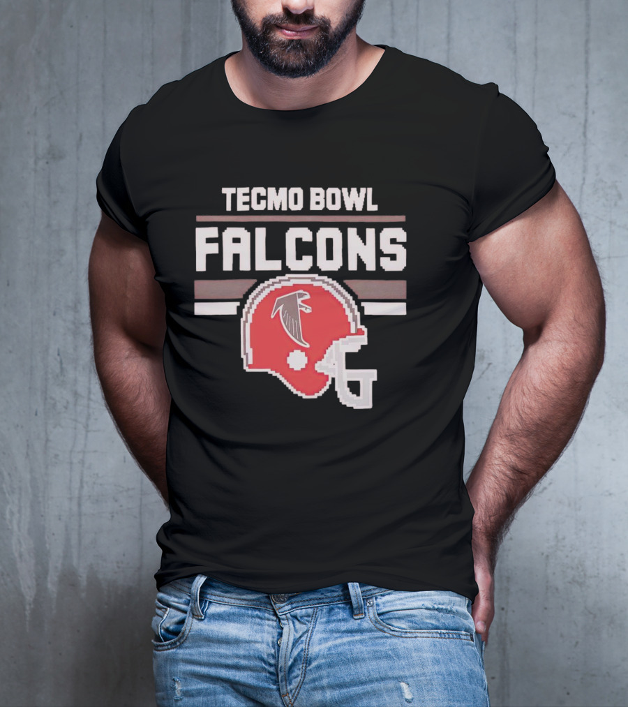 Tecmo Bowl Falcons Helmet Retro Atlanta Football T-Shirt