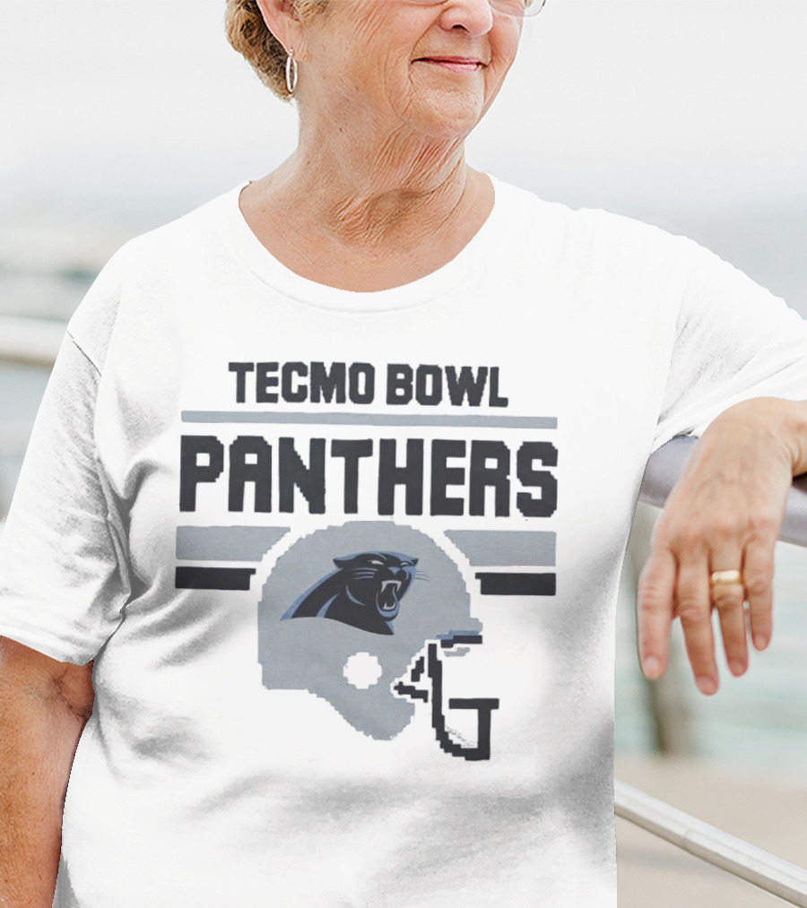 Tecmo Bowl Panthers Carolina Football Helmet T-Shirt