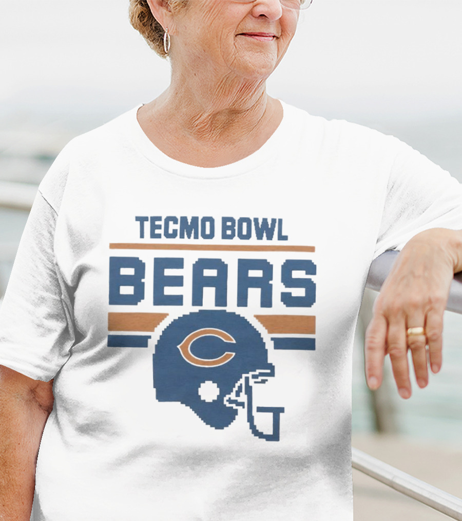 TECMO BOWL CHICAGO BEARS HELMET ICONOGRAPHY RETRO 8-BIT T-Shirt
