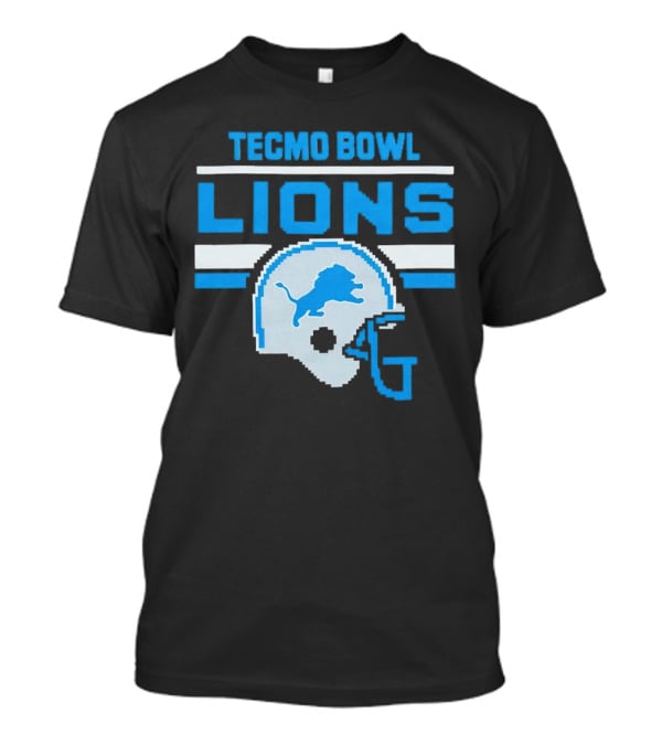 Tecmo Bowl Lions Helmet Detroit T-Shirt