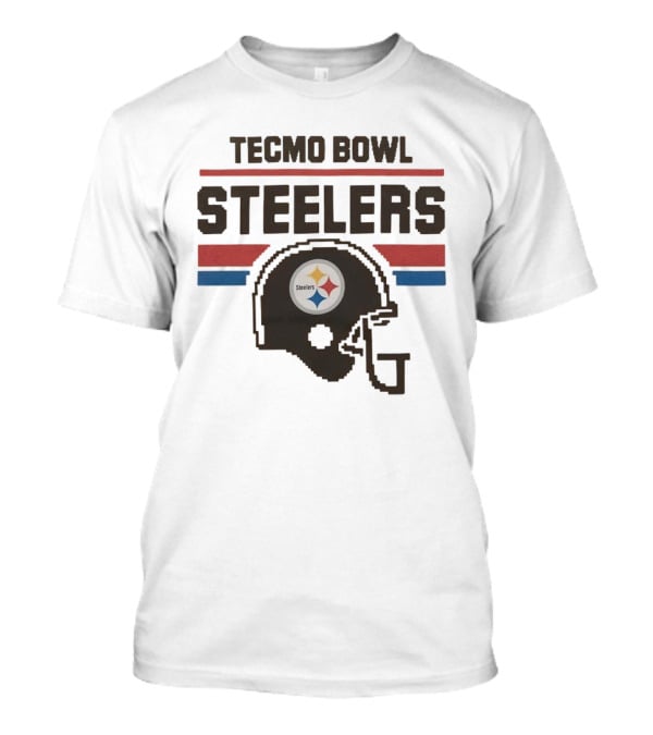 Tecmo Bowl Steelers Pittsburgh Logo Helmet T-Shirt