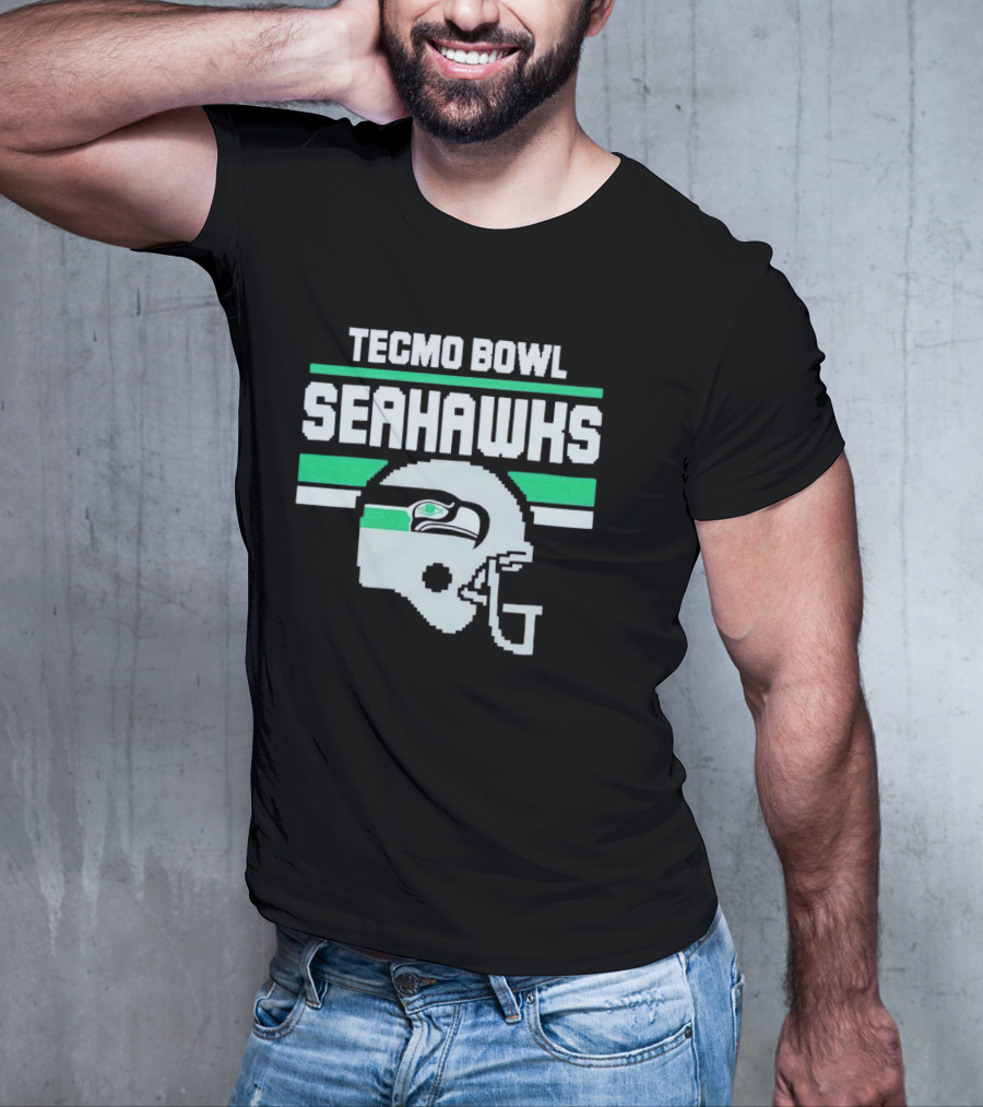 Tecmo Bowl Seattle Seahawks Helmet T-Shirt