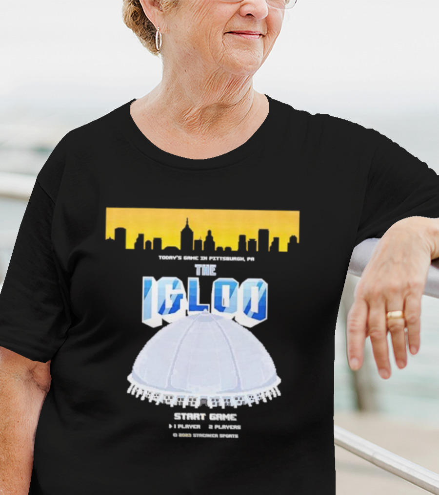 8-Bit Start Game Pittsburgh PA The Igloo Retro Skyline T-Shirt