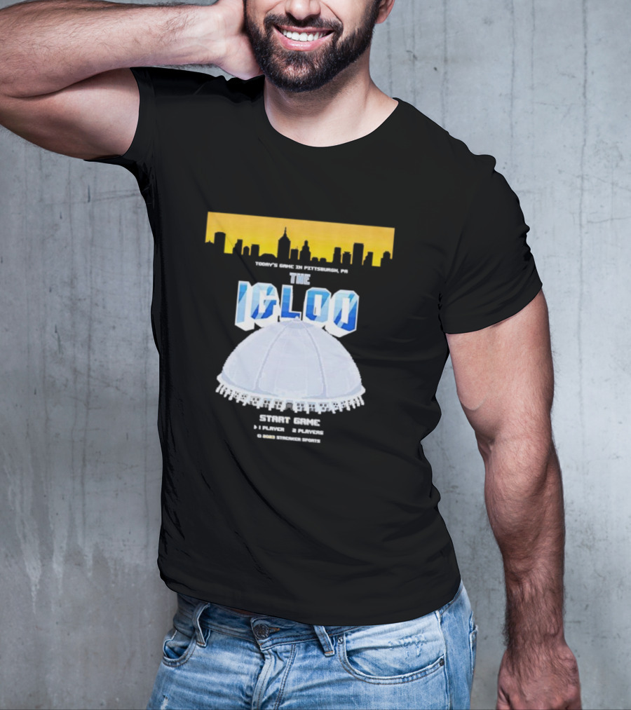 8-Bit Start Game Pittsburgh PA The Igloo Retro Skyline T-Shirt