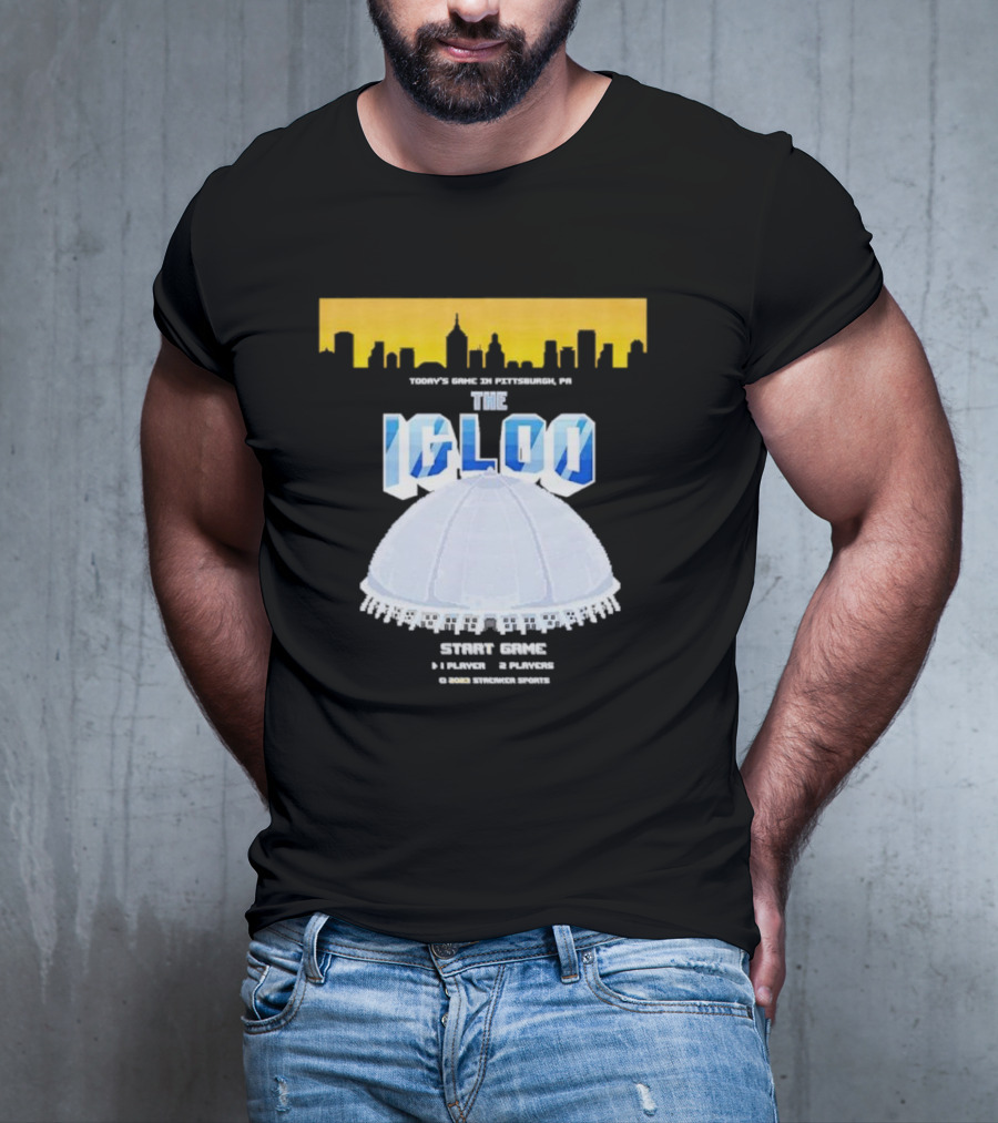 8-Bit Start Game Pittsburgh PA The Igloo Retro Skyline T-Shirt