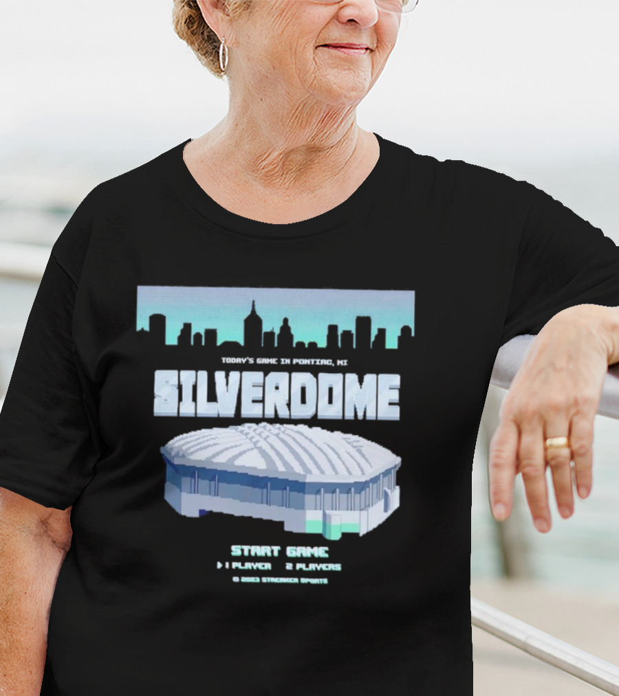 Silverdome 8-Bit Today's Game In Pontiac MI Start Game 1 Player 2 Players T-Shirt