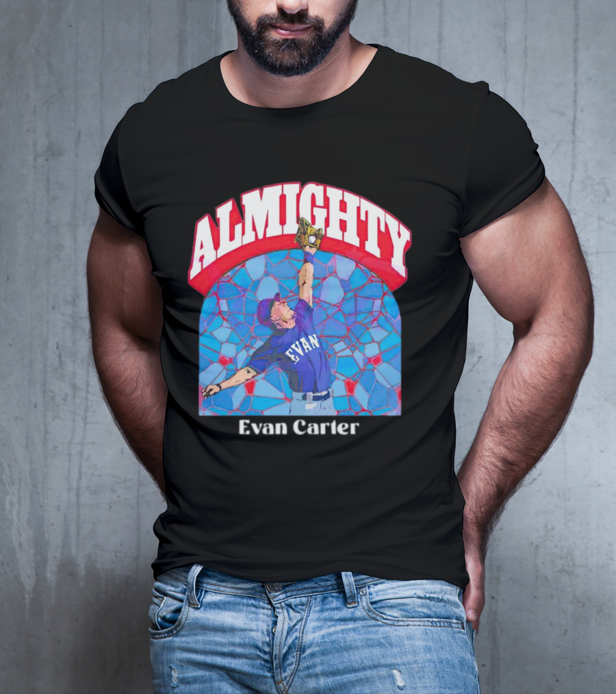 Evan Carter Almighty Baseball Texas T-Shirt