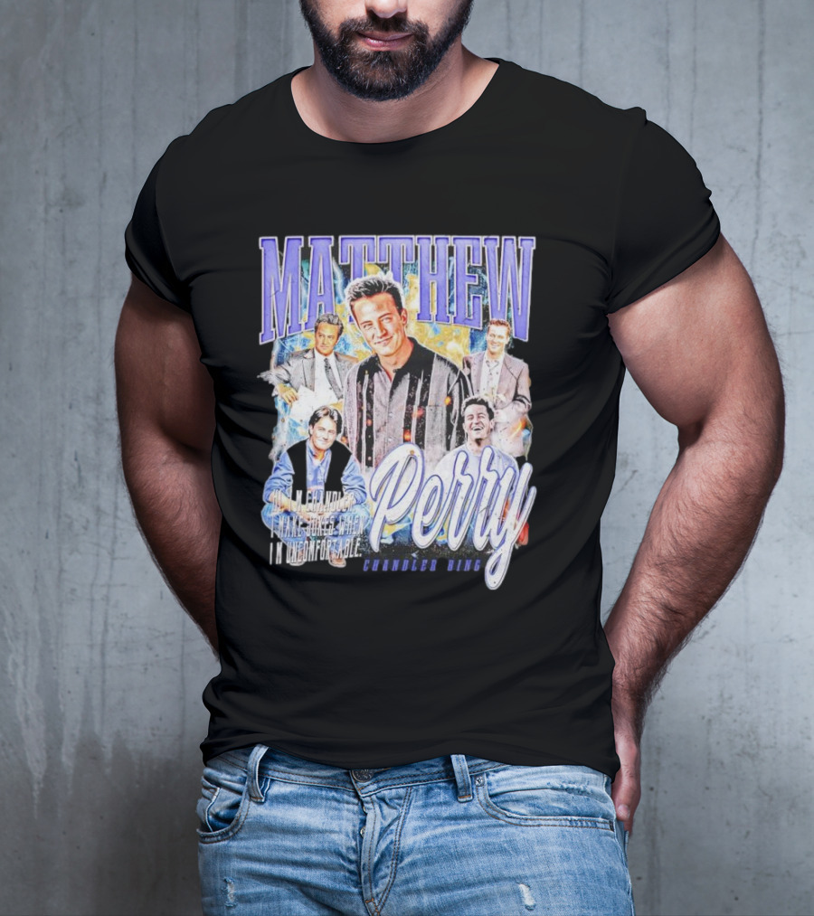 MATTHEW PERRY Chandler Bing I'm Unemployable T-Shirt