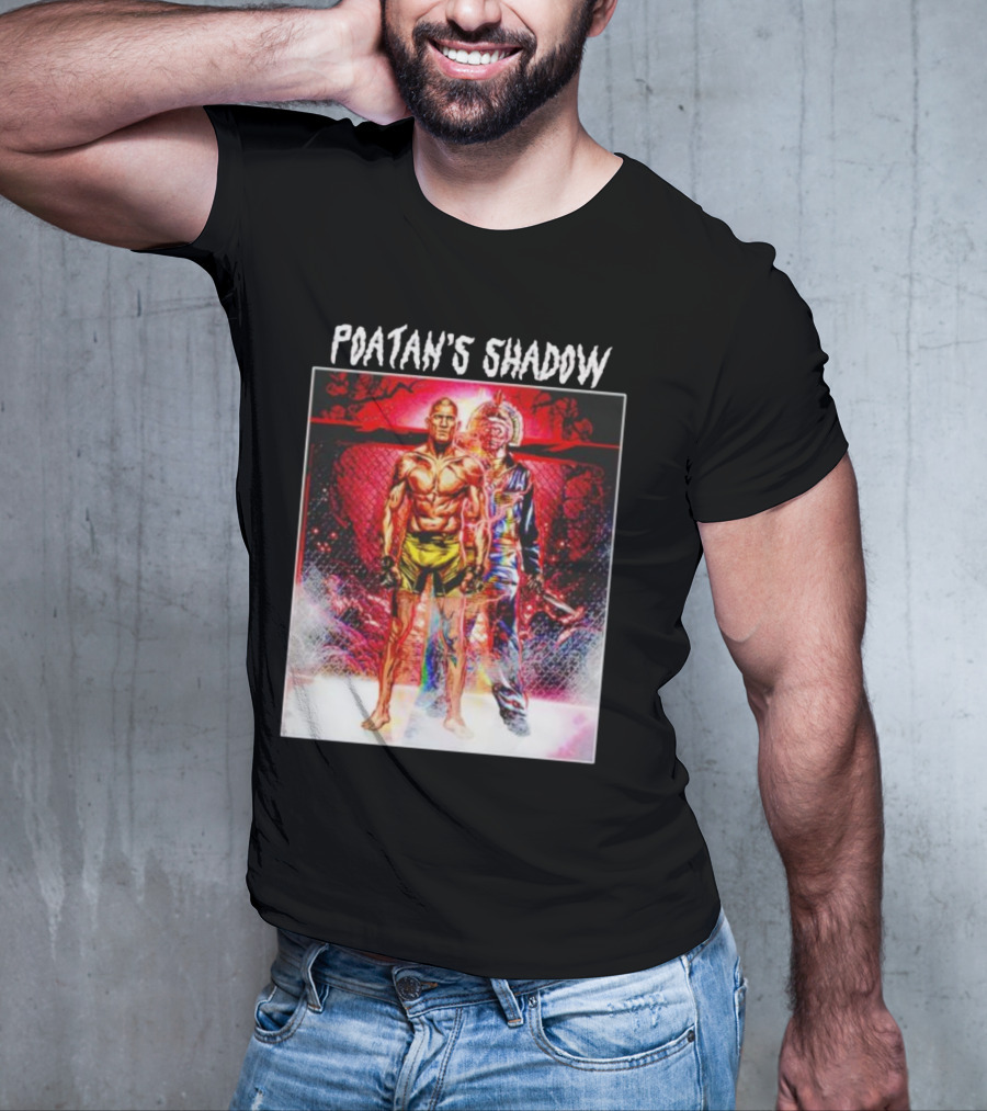 Poatan's Shadow Dual Persona Warrior In Fight Arena T-Shirt
