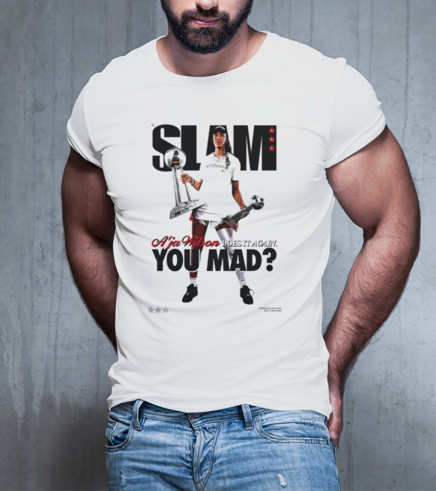 SLAM A'ja Wilson Does It Again You Mad? T-Shirt