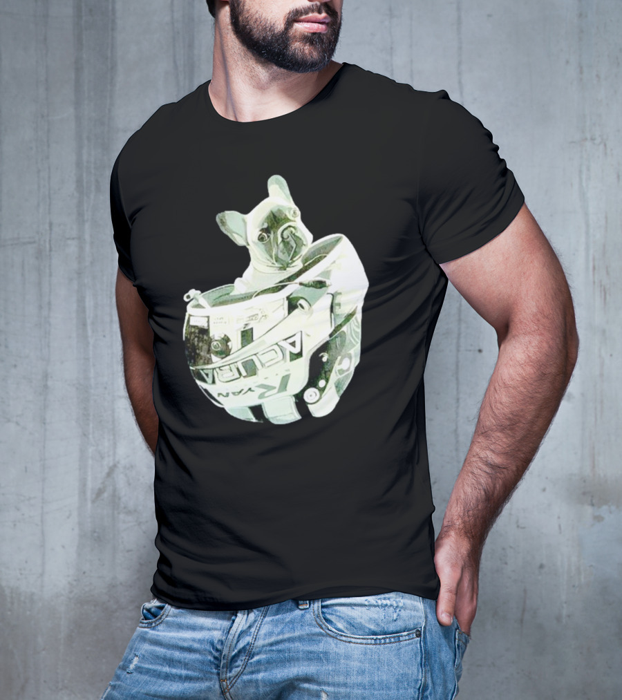 Franklin Beans Eversley French Bulldog Racing Helmet Acura Formula T-Shirt