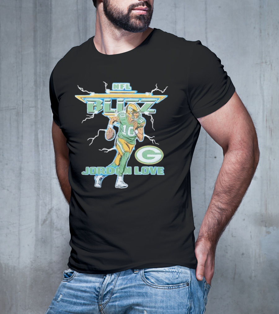NFL Blitz Jordan Love Packers T-Shirt