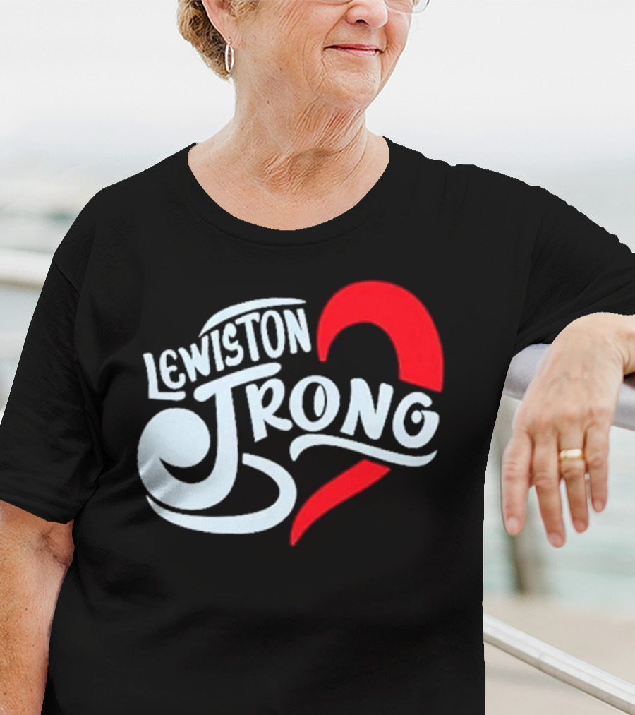 Lewiston Strong Heart Symbol Maine Resilience T-Shirt