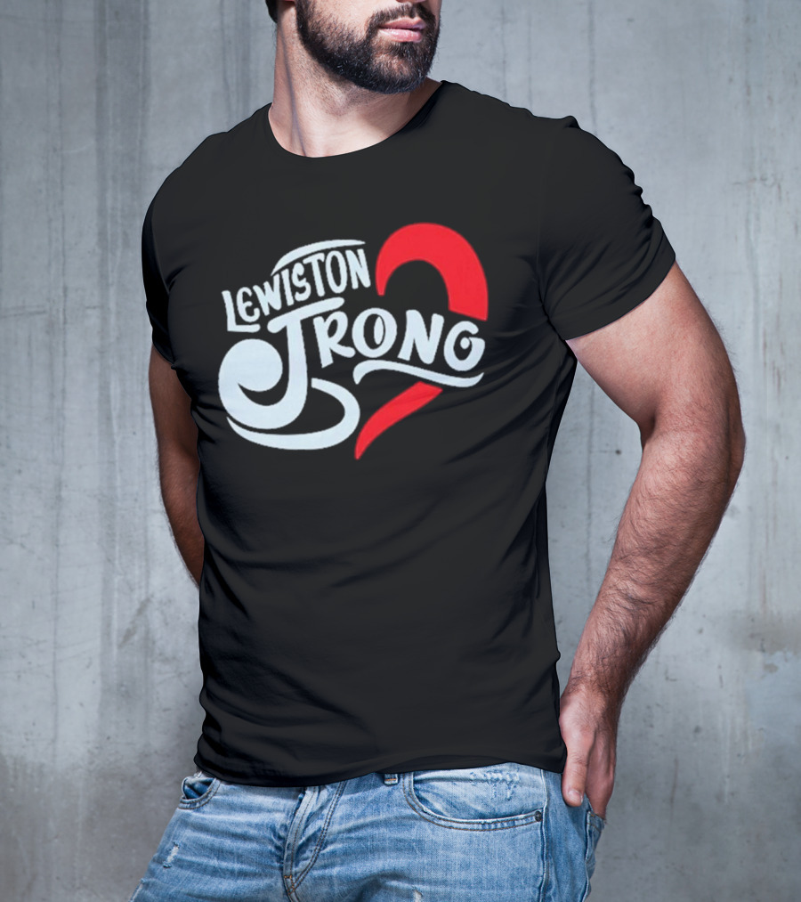 Lewiston Strong Heart Symbol Maine Resilience T-Shirt