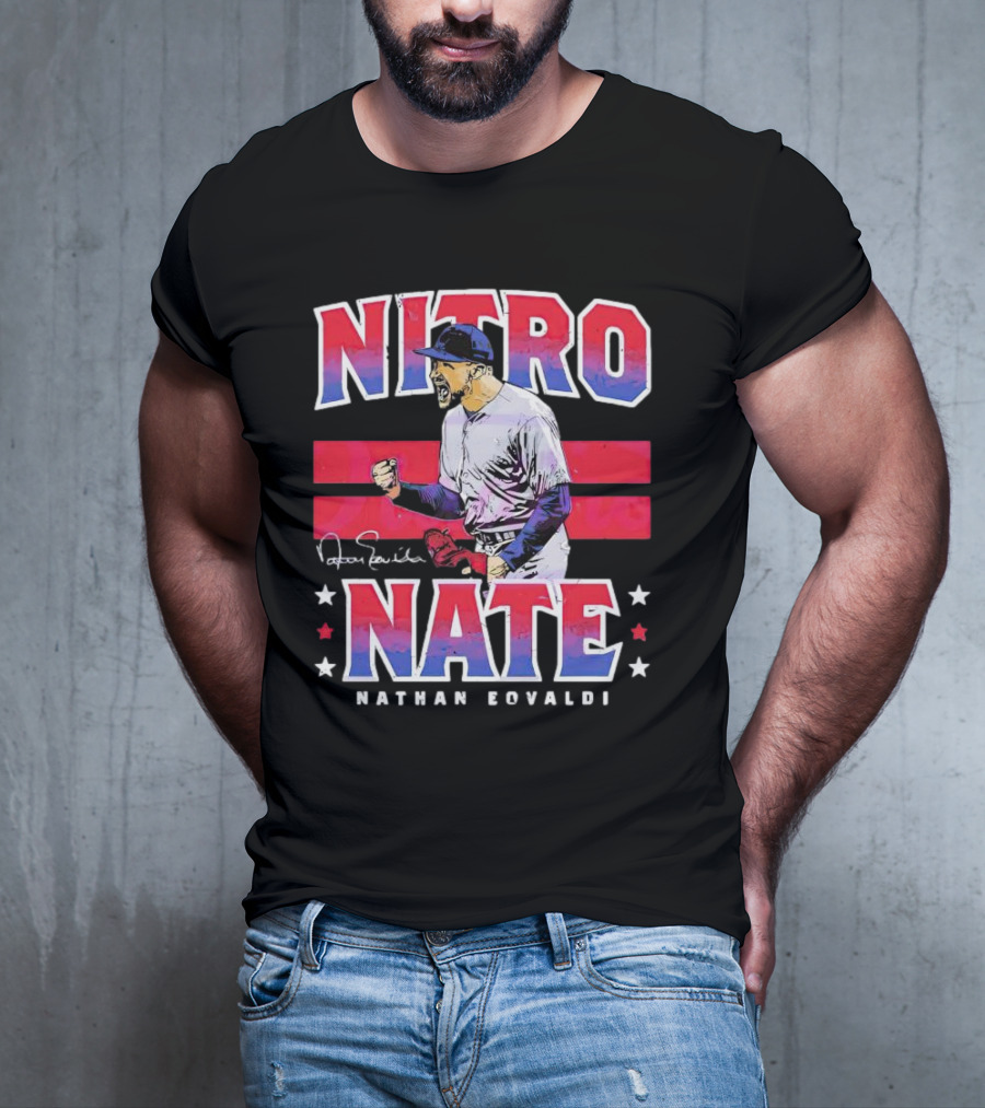 Nitro Nate Nathan Eovaldi Signature Baseball T-Shirt